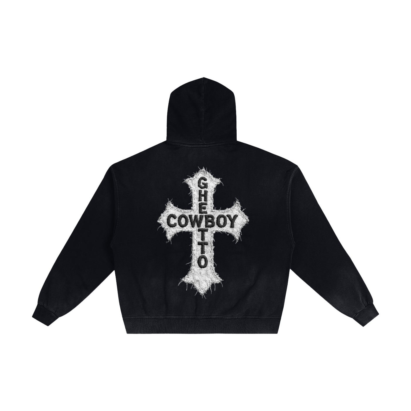 HOOD SAINT Hand-Frayed Sunfade Zip Hoodie