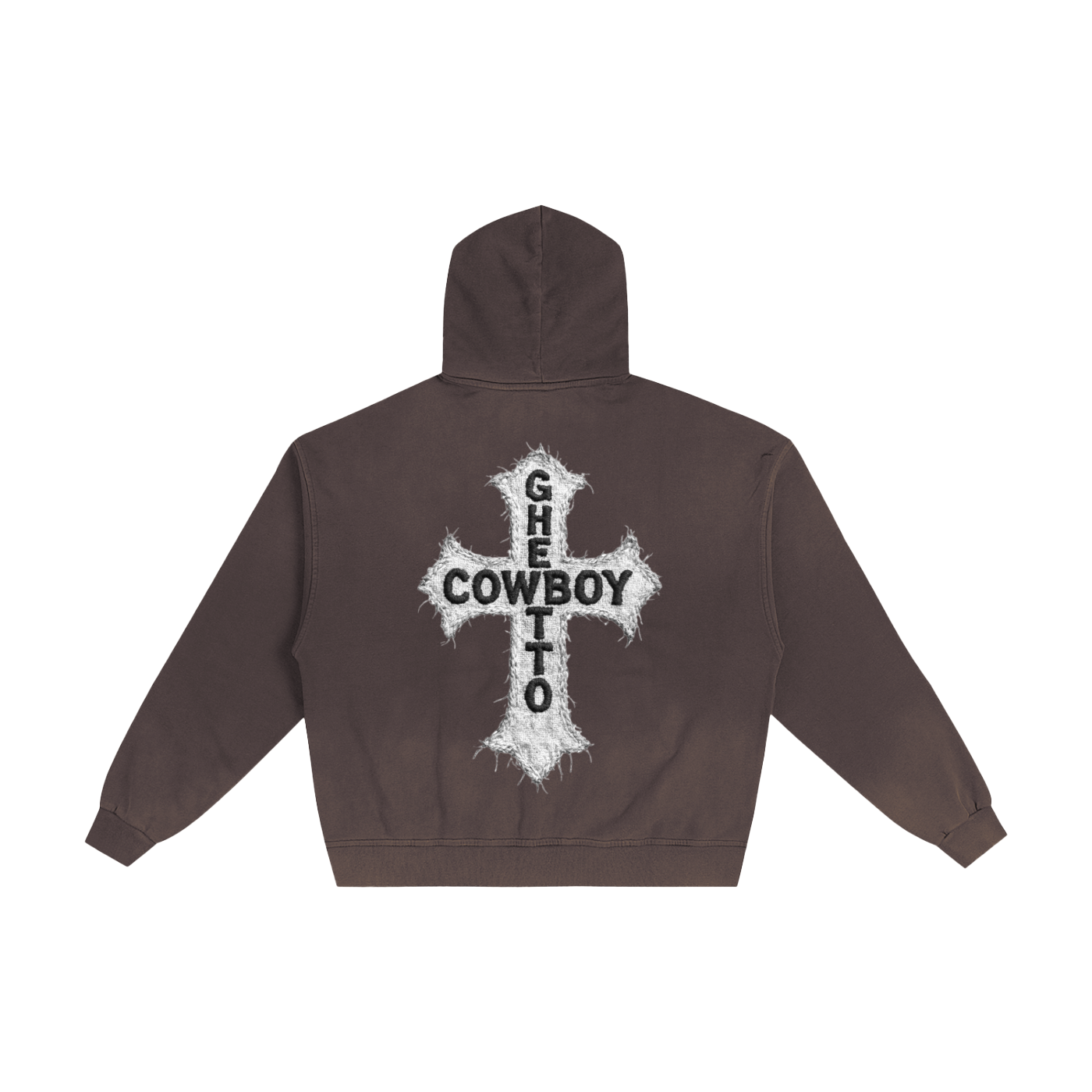 HOOD SAINT Hand-Frayed Sunfade Zip Hoodie