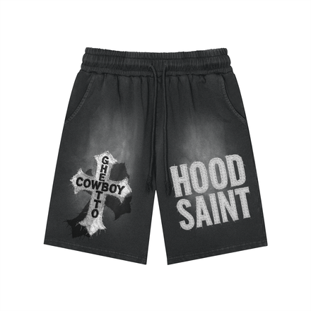HOOD SAINT Washed Shorts  - 360 GSM